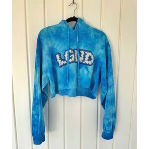 Girls LGND Supply Crop Top Tie-Dye Hoodie Sweatshirt Long Sleeve Size L